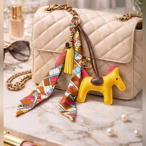 Designer-Inspired Luxury Horse Handbag Charm